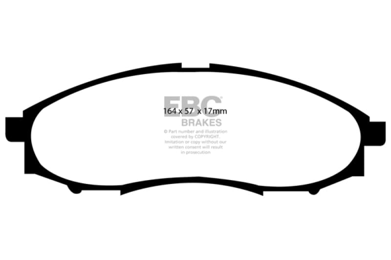 EBC Greenstuff Brake Pad Set for 4x4 Heavy Duty Low Wear Offroad Use