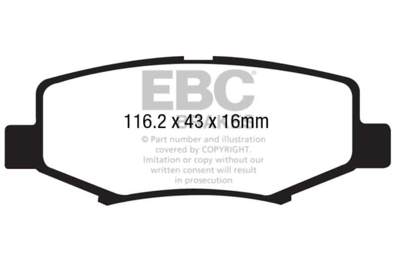 EBC Yellowstuff Brake Pad Set for Street and Track Driving High Performance