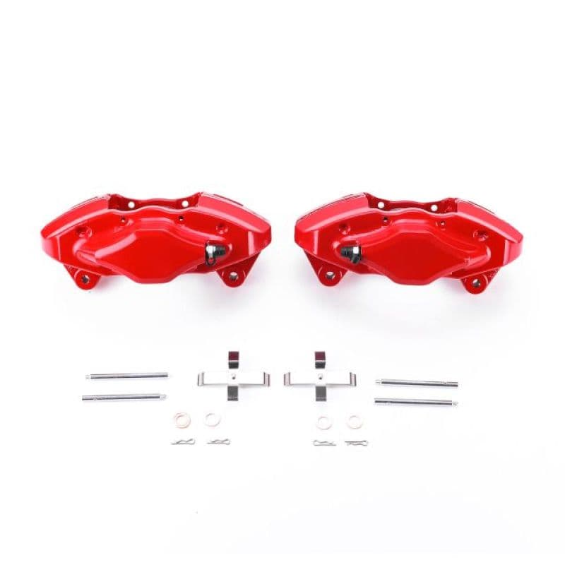 PowerStop Brake Calipers Powder Coated Red Pair Durable High-Temp Finish