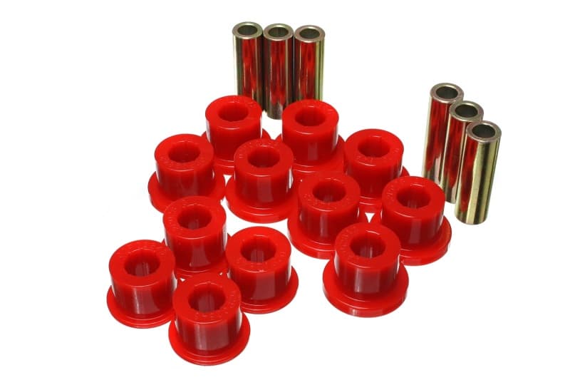 Energy Suspension Spring/Shackle Bushings Red Hyper-Flex Polyurethane for Car...