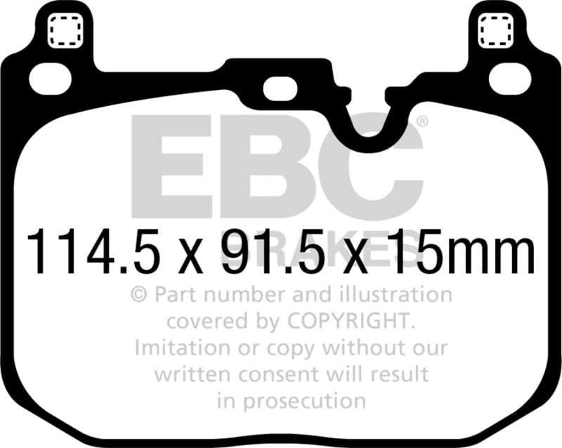 EBC Yellowstuff Brake Pad Set for Street and Track Driving High Performance - Image 2