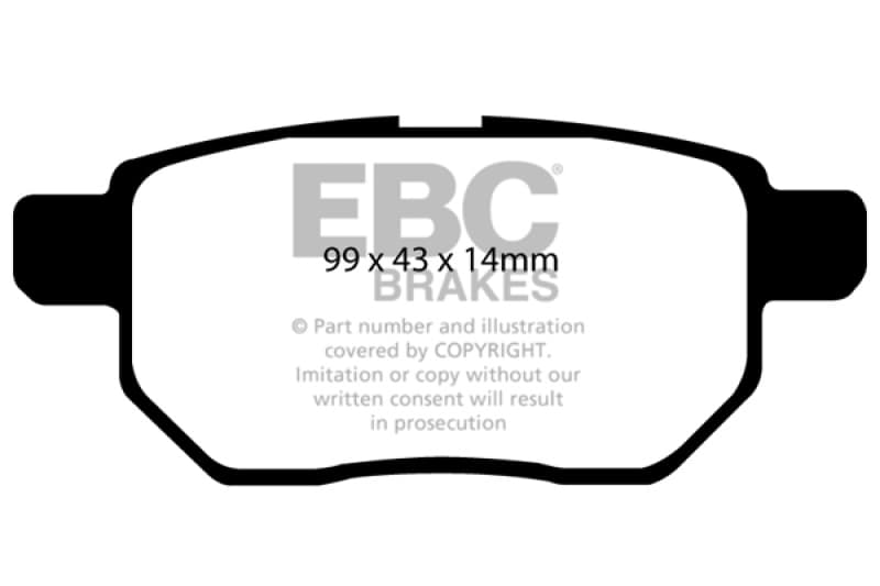 EBC Yellowstuff Brake Pad Set for Street and Track Driving High Performance