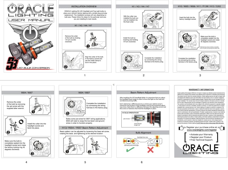 ORACLE Lighting LED Conversion Bulbs 3200 Lumens 6000K CSP Heat-Sink Design - Image 2