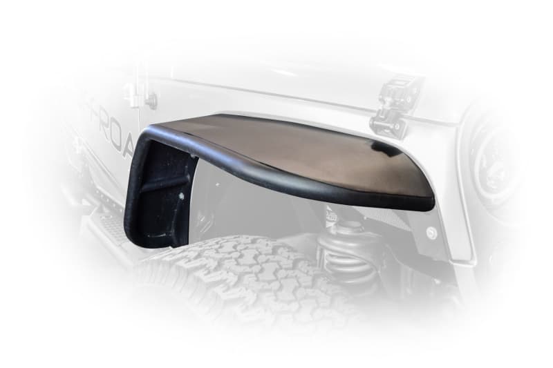 DV8 Offroad Flat Fenders for Jeep JK with Internal Bracing and Turn Signal Br... - Image 2
