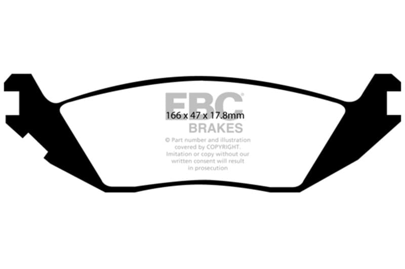 EBC Extra Duty Brake Pad Set for Heavy Duty Use High Friction ECO Friendly - Image 2