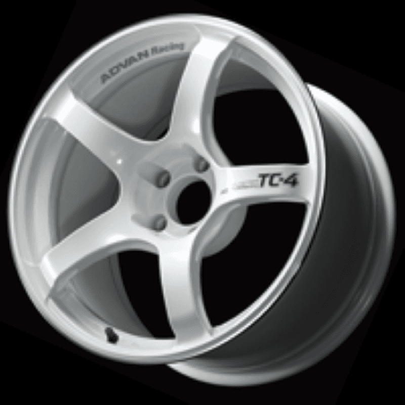 Advan TC4 17x8.0 +38 5x114.3 Racing White Metallic Ring Wheel