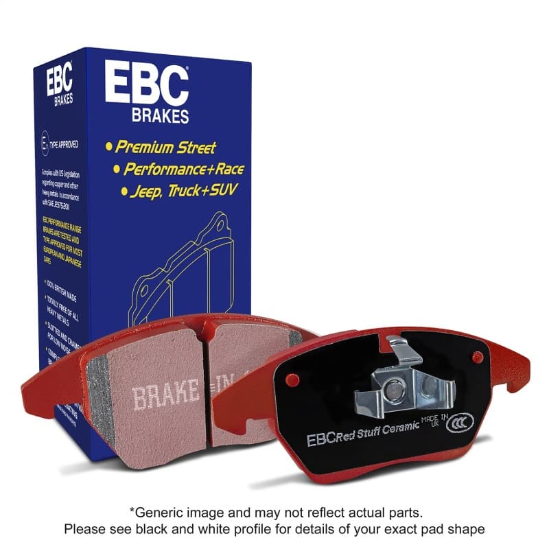 EBC Redstuff Brake Pad Set for Chevy C6 Synthetic Fiber Low Dust