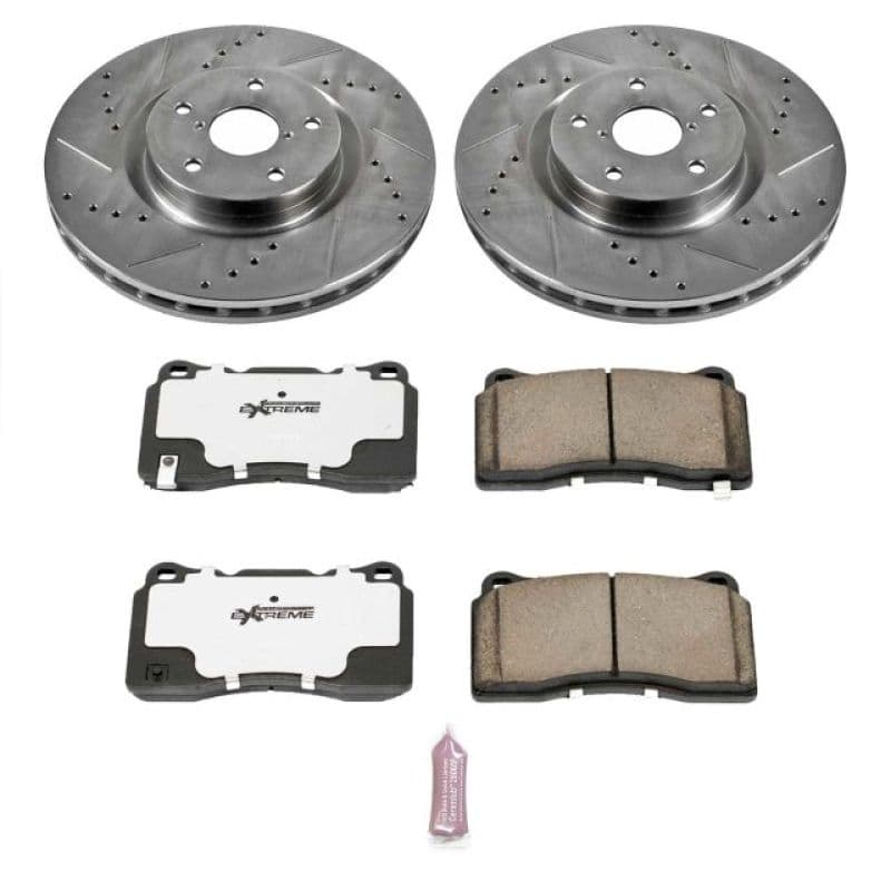 PowerStop Z26 Street Warrior Brake Kit for Muscle Cars Drilled Slotted Rotors...