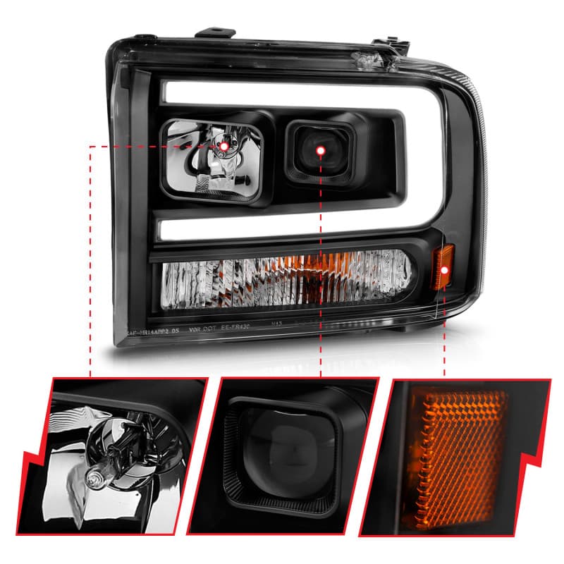 ANZO LED Projector Headlights for Chevy C6 High Output Replacement - Image 4