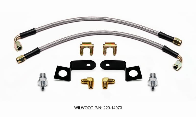 Wilwood Flexline Brake Hose Kit 14in M10-1.0 90° with Bracket