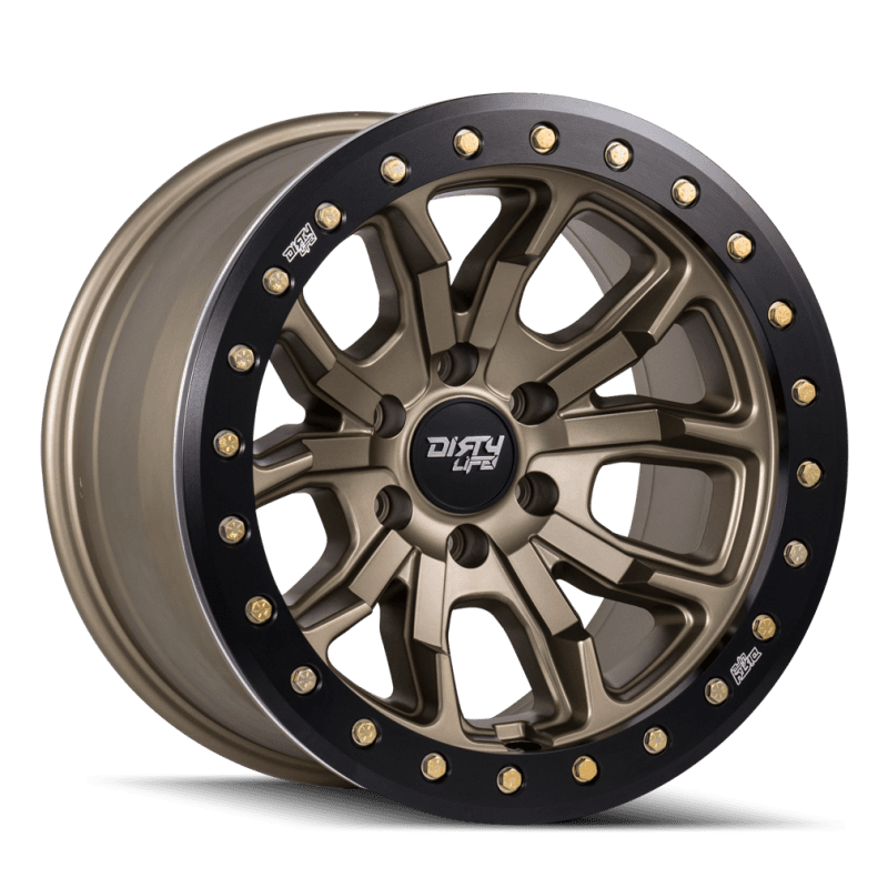 Dirty Life DT-1 9303 17x9 5x127 Satin Gold Wheel -12mm Offset 78.1mm Hub