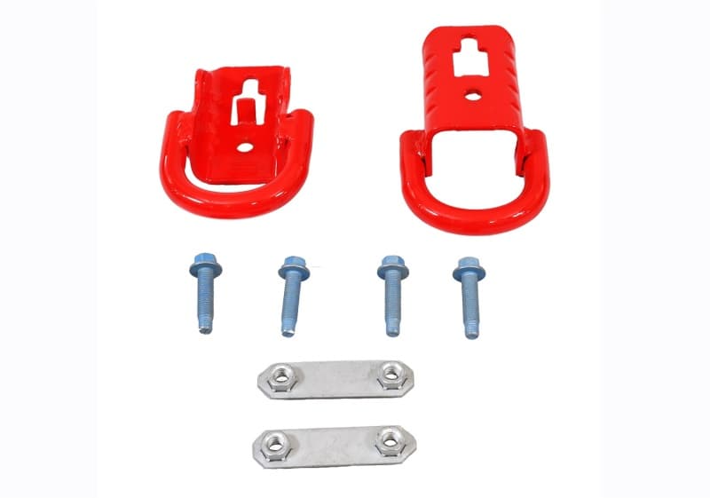 Ford Racing Tow Hook Kit for 2017-2021 Super Duty Steel Powder Coated Red - Image 2