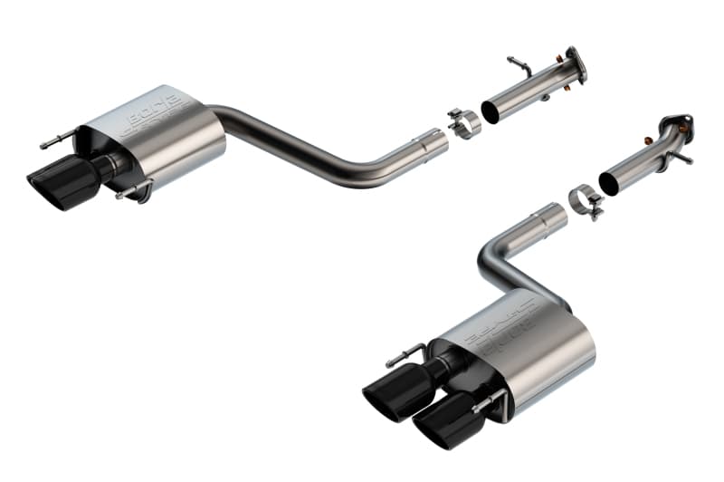 Borla Axle-Back Exhaust for Lexus RCF & IS 500 2.25" Dual 4" Black Chrome Tips