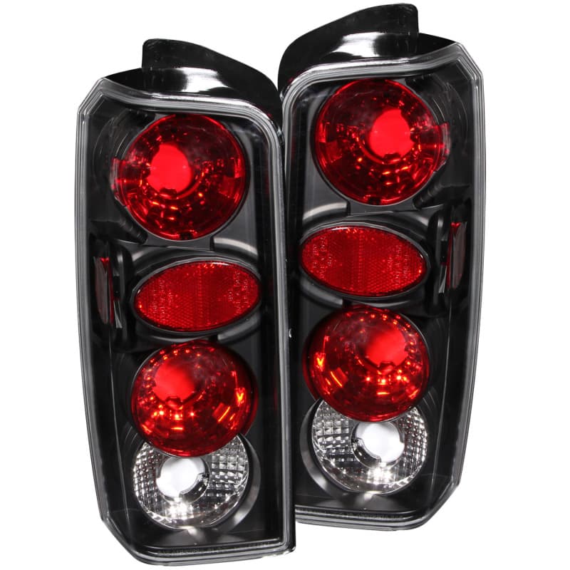 ANZO Tail Light Assembly for Jeep Wrangler Pair Clear Lens Black Housing