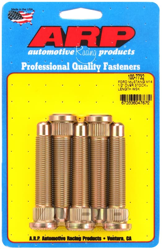 ARP Wheel Stud Kit for 2015+ Ford Mustang GT M14 1/2in Over Stock Length