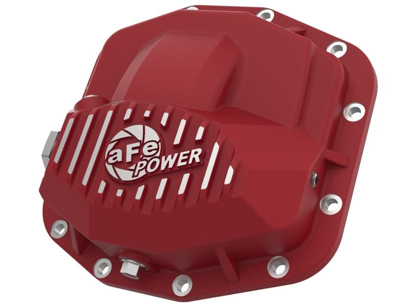 aFe Pro Series Front Differential Cover for Chevy C6 Cast Aluminum Red Powder...