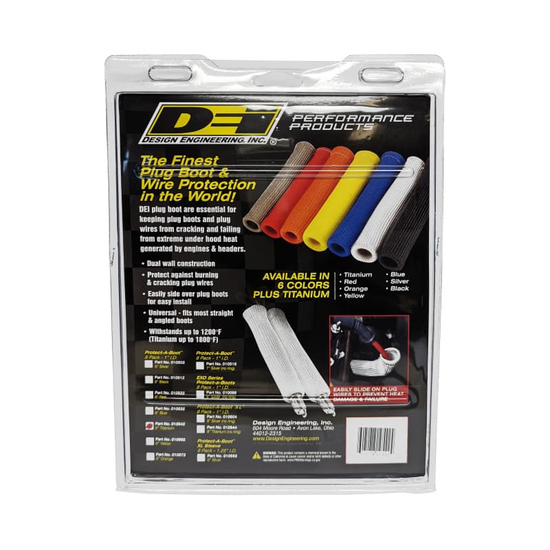 DEI Titanium Protect-A-Boot Spark Plug Boot Protector Universal Heat Resistant - Image 5