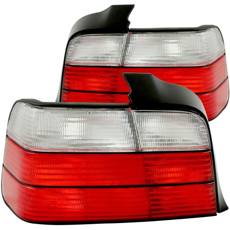 ANZO Tail Light Assembly Pair Red/Clear Lens for Chevy C6 Plug & Play