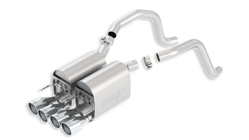 Borla Axle Back Exhaust for Vehicles with or without NPP 4" Polished T-304 St... - Image 2