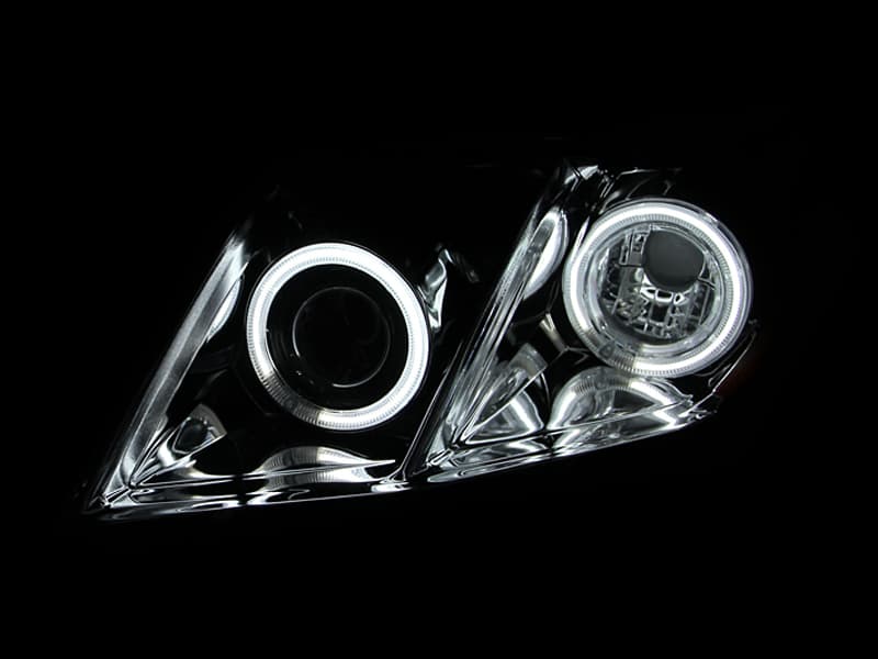 ANZO Projector Headlights for Non HID Models Pair Clear Lens Black Housing - Image 4