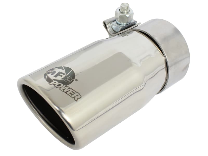 aFe Mach Force-Xp Exhaust Tip Universal 2.5" Inlet x 3.25" Outlet Mirror Poli...