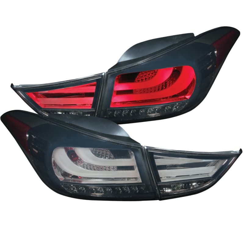 ANZO LED Tail Light Assembly for Chevy C6 Pair Smoke Lens Plug & Play - Image 2