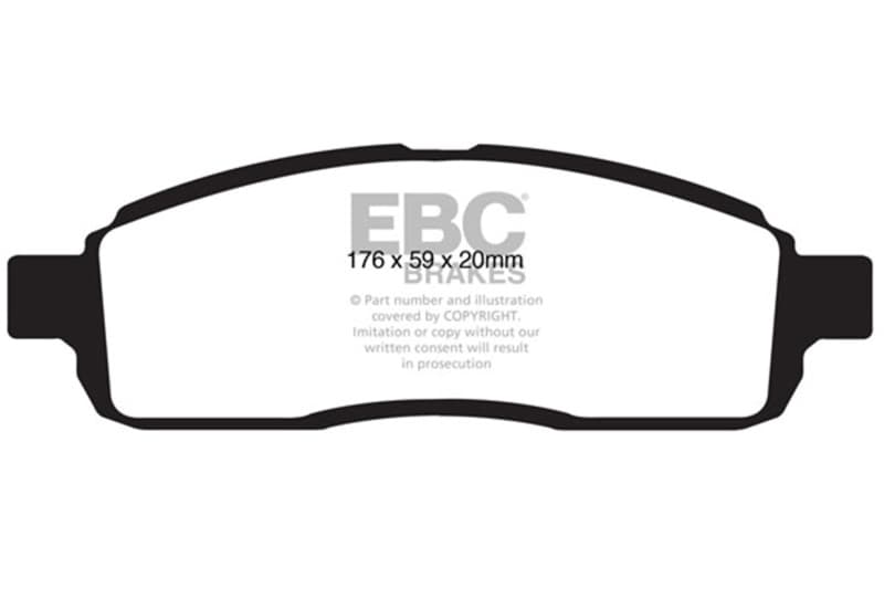 EBC Greenstuff Brake Pad Set for 4x4 Heavy Duty Low Wear Offroad Resistant - Image 2