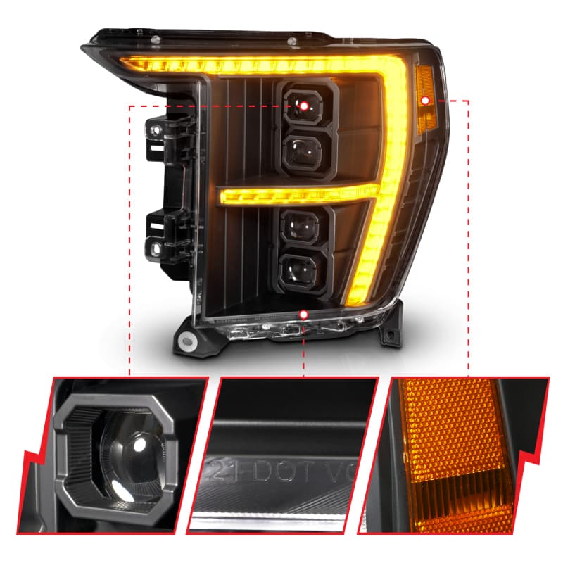 ANZO LED Projector Headlight for Ford F-150 21-23 Z-Series Driver Side - Image 4