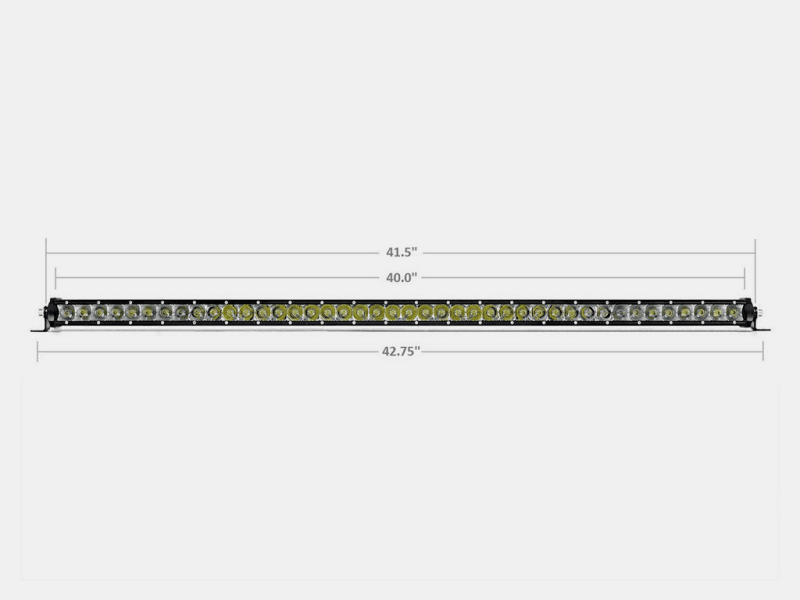 Cali Raised LED Bar 42" Slim Single Row Amber