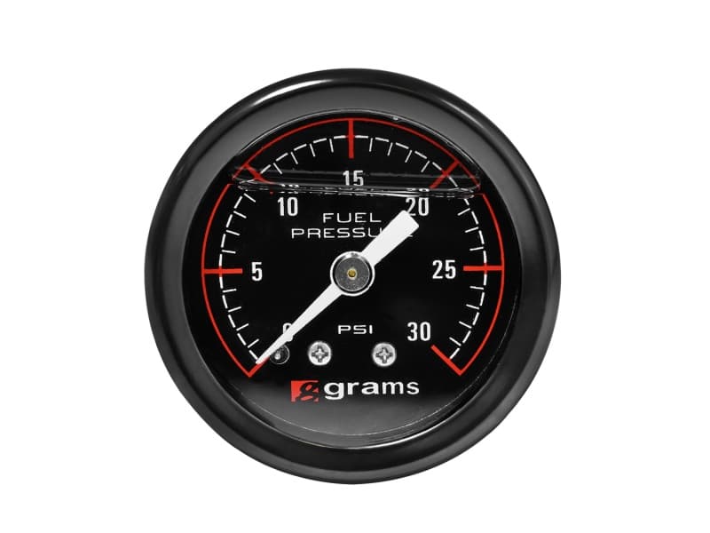 Grams Performance Fuel Pressure Gauge 0-30 PSI Glycerin Filled Matte Black St... - Image 5