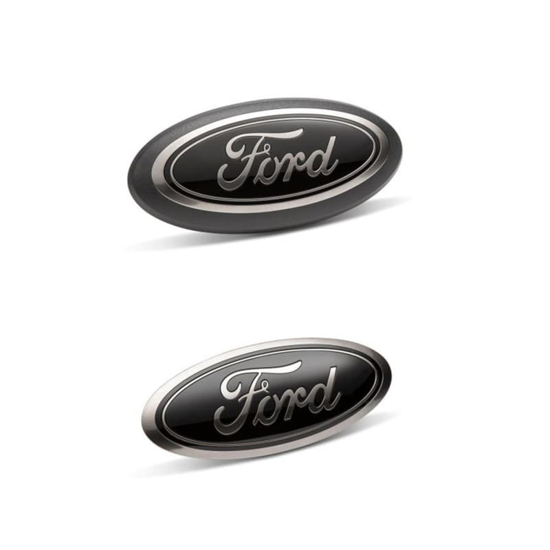Ford Racing Badges for Ford Vehicles Black Smoked Chrome Oval Emblem Front/Rear