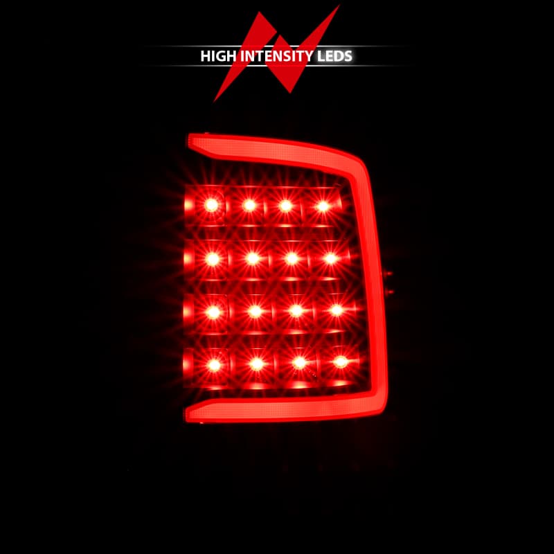 ANZO LED Taillight Assembly Pair Clear Lens Black Housing Plank Style - Image 5