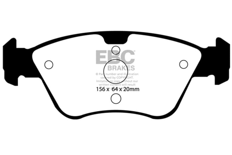 EBC Redstuff Brake Pad Set for Chevy C6 Low Dust Ceramic Compound - Image 2