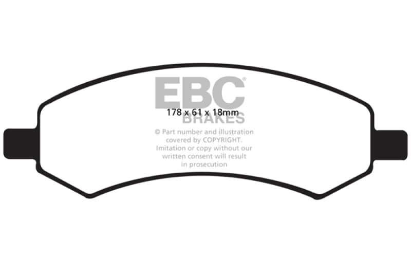 EBC Yellowstuff Brake Pad Set for Street & Track Driving High-Performance Ara...