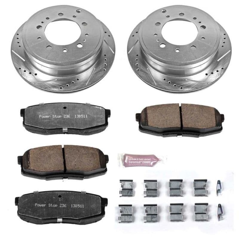 PowerStop Z36 Truck & Tow Brake Kit for Trucks 4x4 SUVs Ceramic Carbon-Fiber ...