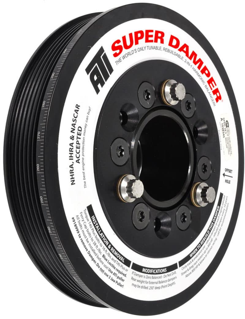 ATI Damper for 09-15 Cadillac CTS-V 7.48in Aluminum Lightweight 6/4 Groove LSA