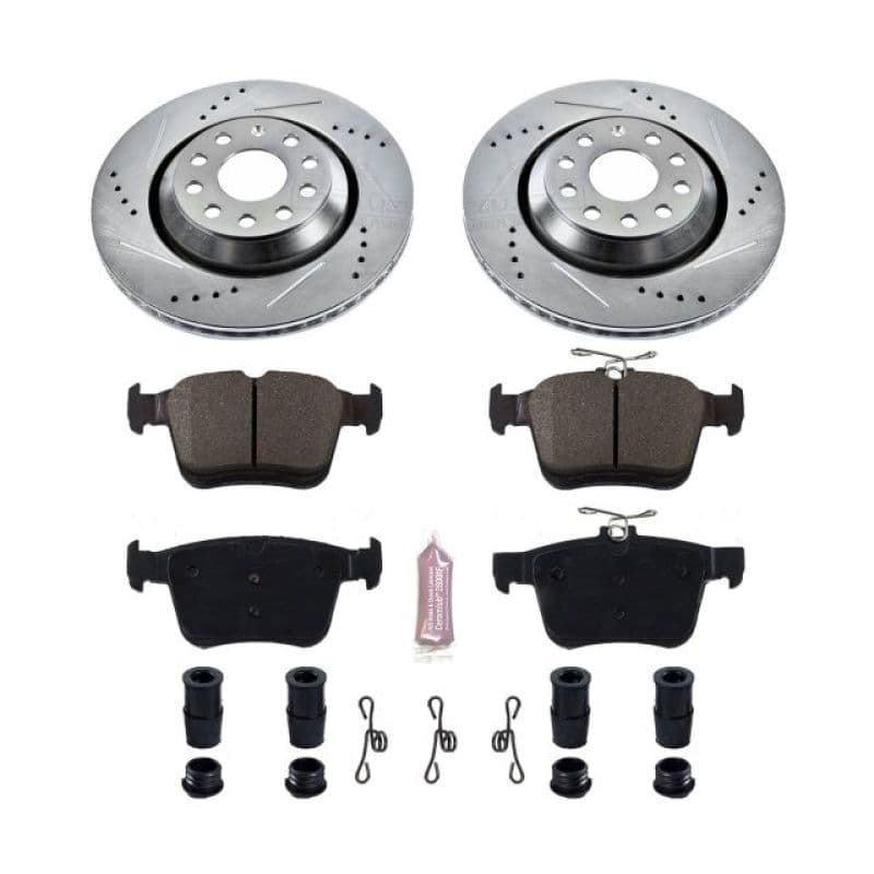 PowerStop Z23 Evolution Sport Brake Kit for Daily Driver with Carbon-Fiber Ce...