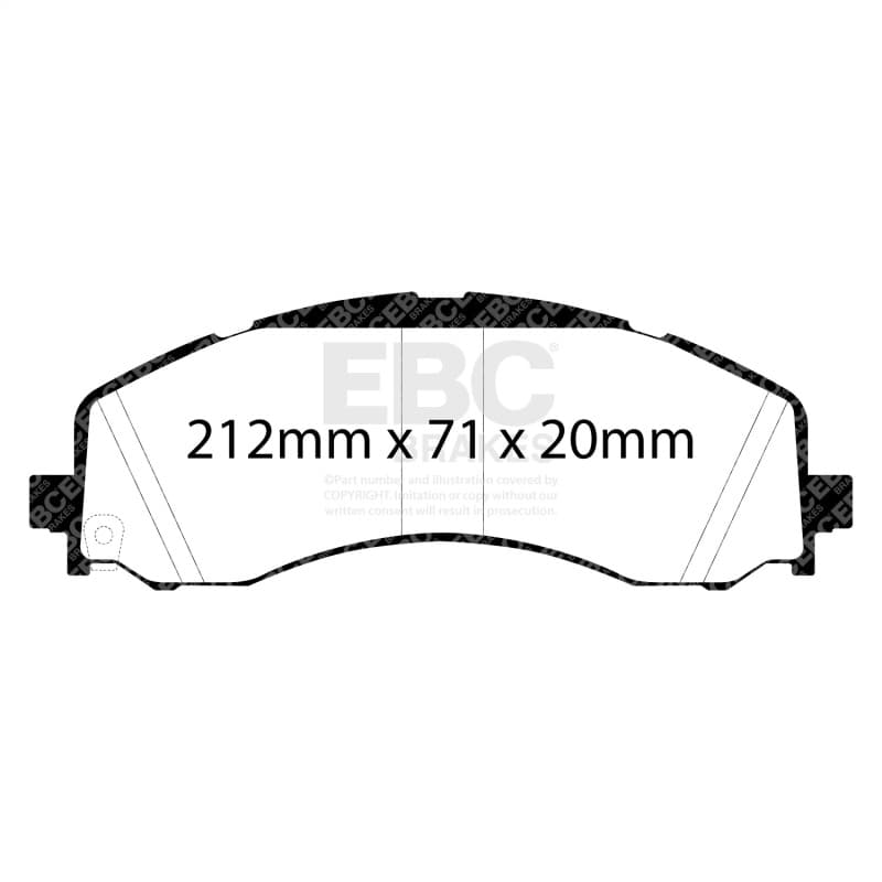 EBC Greenstuff Brake Pad Set for 4x4 Heavy Duty Low Wear Offroad Resistant - Image 5