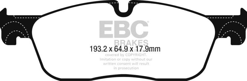 EBC Brake Pad Set for Chevy C6 6-Piston Yellowstuff