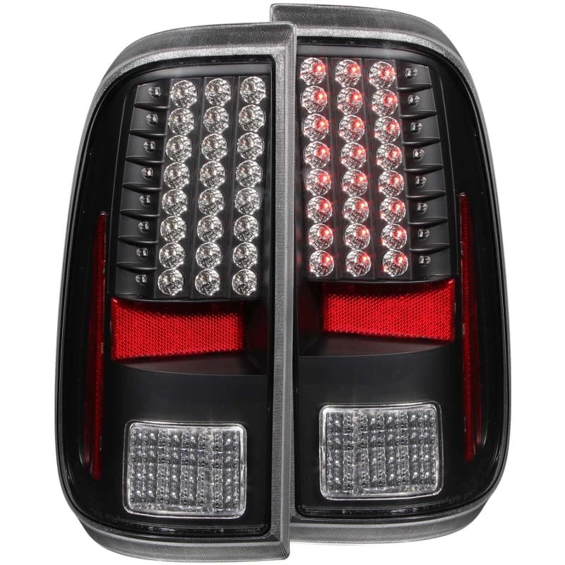 ANZO LED Taillight Assembly for 2011-15 Models Clear Lens Black Housing Pair
