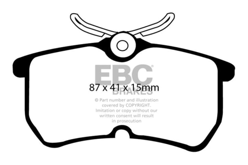EBC Ultimax2 Brake Pad Set for Urban/Daily Driver OEM Replacement