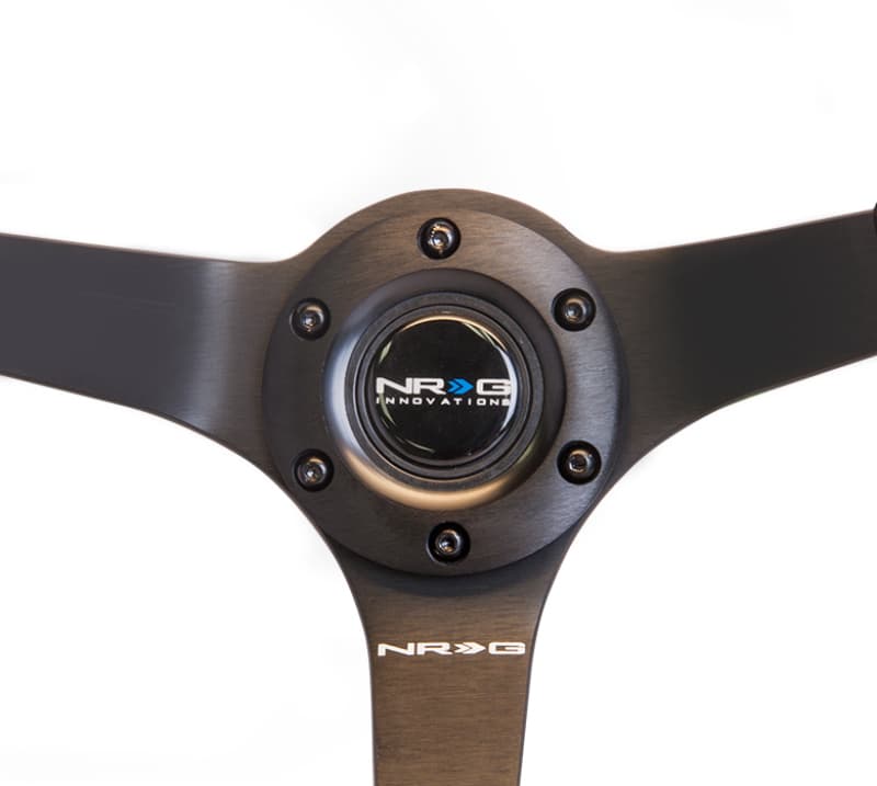NRG Steering Wheel 350mm 3in Deep Blk Suede for Odi Bakchis Edition - Image 2
