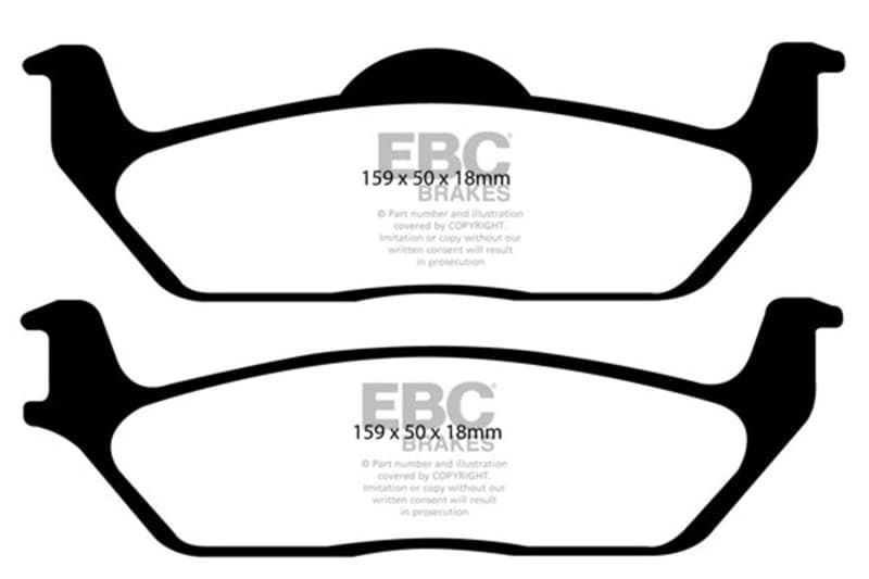 EBC Yellowstuff Brake Pad Set for Street and Track Driving Aramid Fiber Compound - Image 2