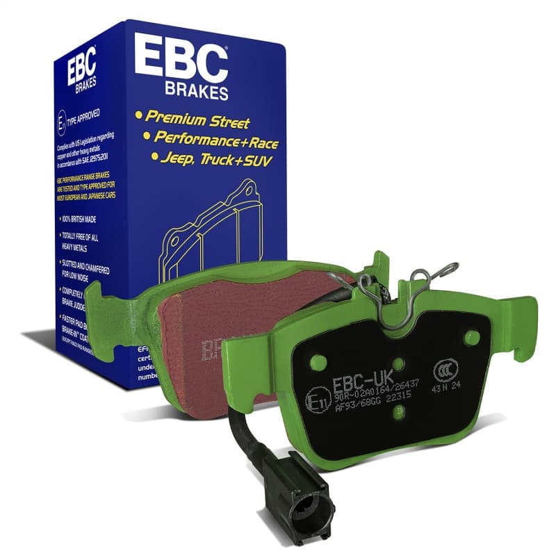 EBC Greenstuff Brake Pad Set for Street Driving High Initial Effect Up to 600°C