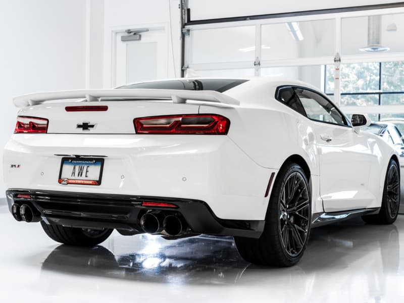AWE Tuning Axle-Back Exhaust for Track Edition 4.5" Slash-Cut Tips - Image 3