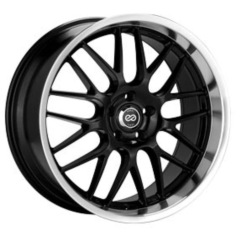 Enkei Lusso Wheel 18x8 40mm Offset 5x114.3 Bolt Pattern Black Machined Lip