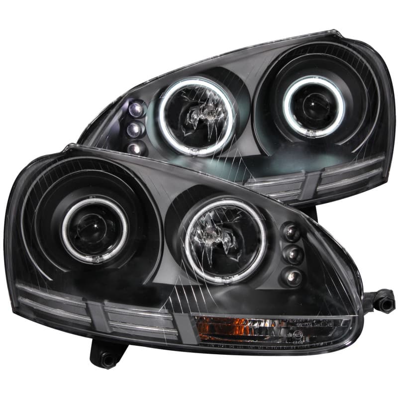 ANZO Projector Headlight Set for Non HID Models Pair Clear Lens Black Housing - Image 2