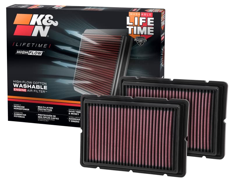 K&N Engineering Drop-In Air Filter Washable Reusable High-Flow 33-2494 - Image 5