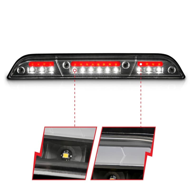 ANZO LED 3rd Brake Light Assembly for Vehicle Clear Lens Black Plug & Play - Image 4