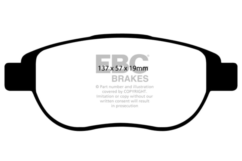 EBC Redstuff Brake Pad Set for High HP Imports Low Dust Ceramic Pads - Image 2